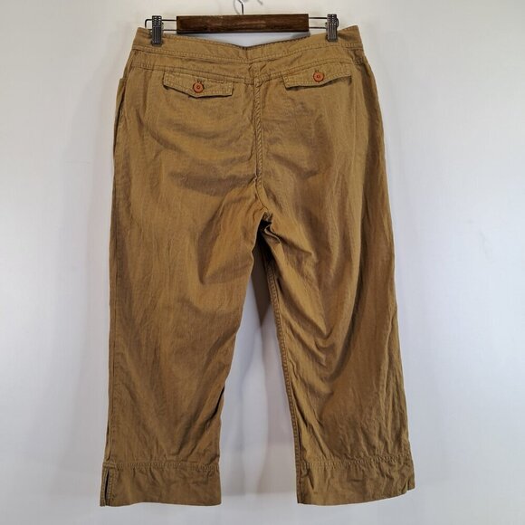 J JILL Genuine Fit Below Waist Tan Capri Cropped Pants Size 10 - Picture 8 of 11